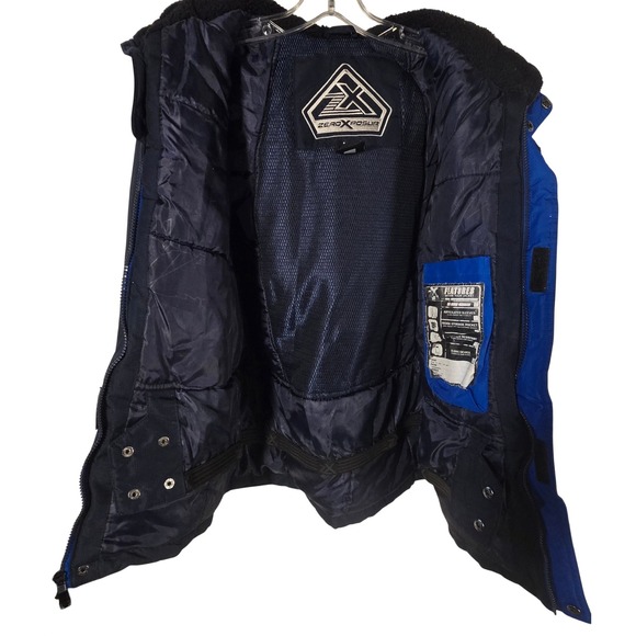 Zero Exposure Youth Ski Snowboard Jacket Blue‎ Black Hooded Winter Size 18/20 - Picture 8 of 14